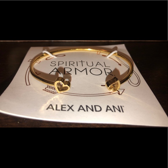 Alex And Ani Spiritual Armor L💖VE Cuff - Picture 3 of 5